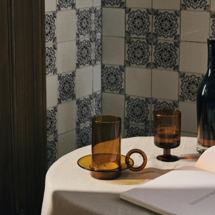 Ferm Living - Luce candle holder glass