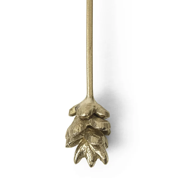 Forest Christmas tree candle holder by Ferm Living in the color brass (set of 4)