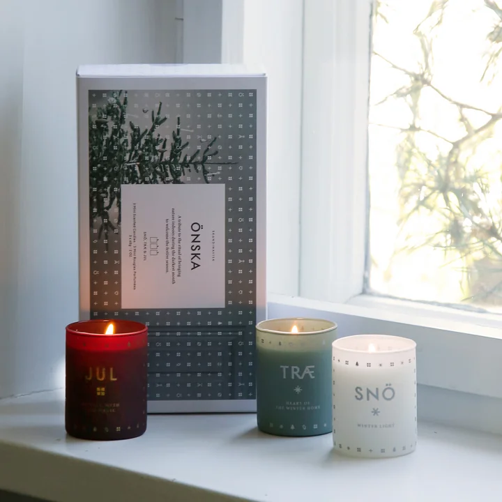 Candle set Mini Önska Set of 3 from Skandinavisk