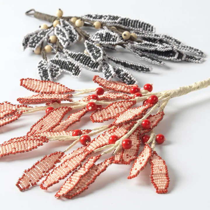 Mistletoe glass beads pendant from Broste Copenhagen