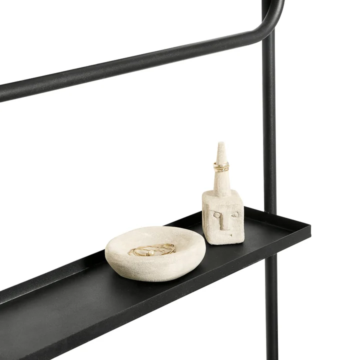 Muubs - Copenhagen Wall mirror with shelf, black