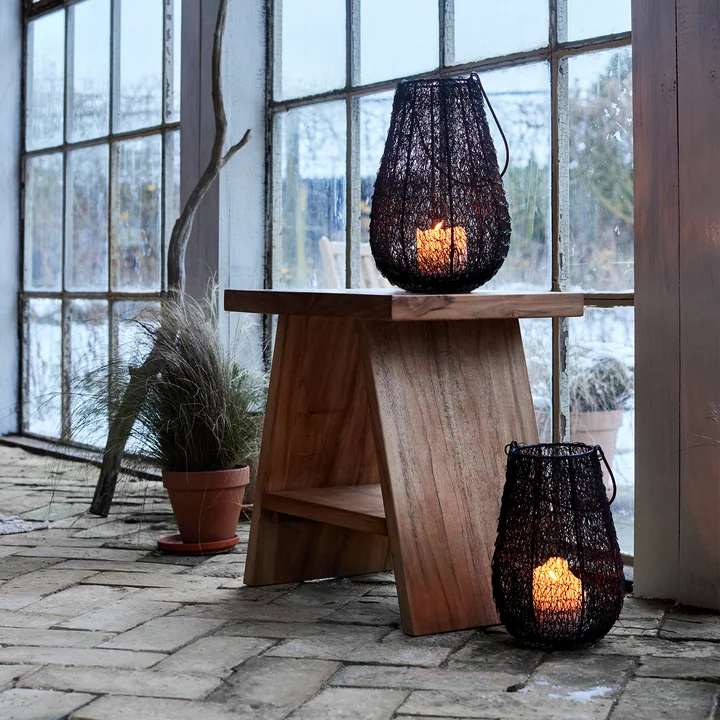 Muubs - Kumo Lantern, black, Terra stool