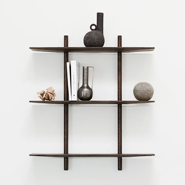 Muubs - Noir Wall shelf, oak dark stained
