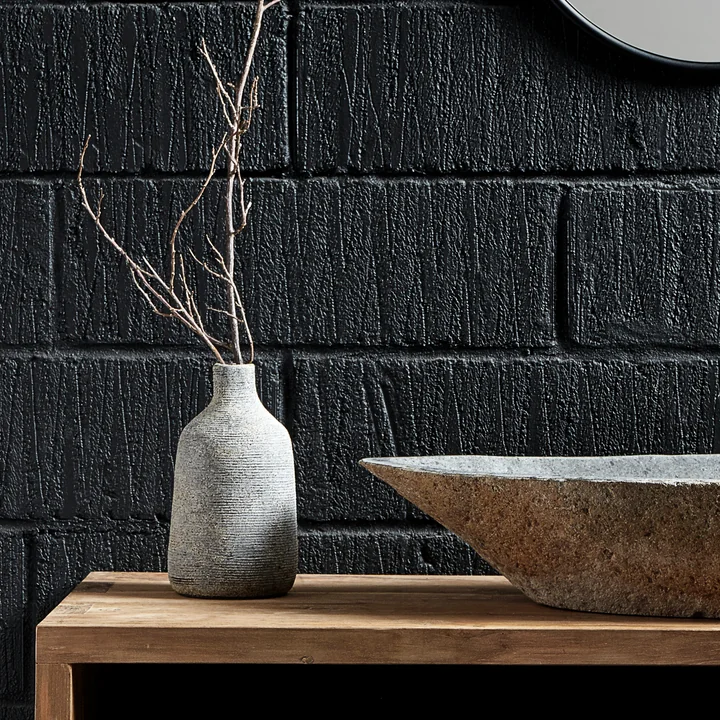 Muubs - Stain Vase large, gray / brown