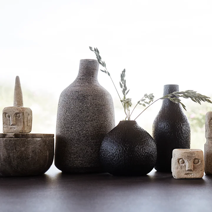 Muubs - Stain Vase large, gray / brown