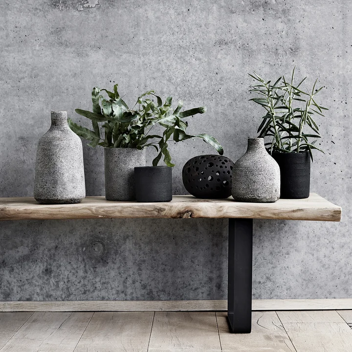 Muubs - Stain Vase, gray / brown