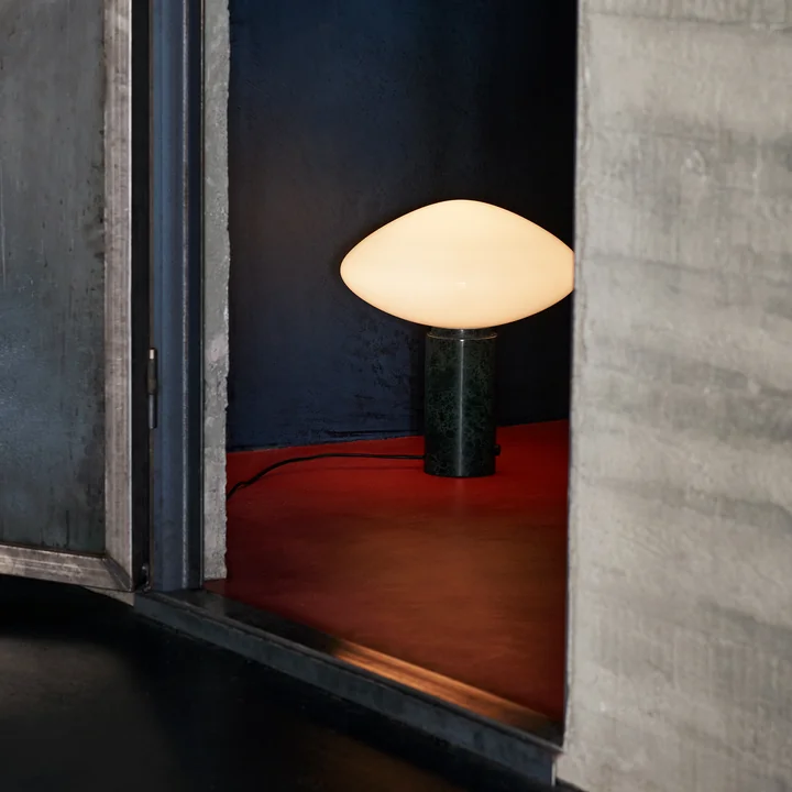 The Mist AP17 table lamp, matt white / guatemala verde by & Tradition