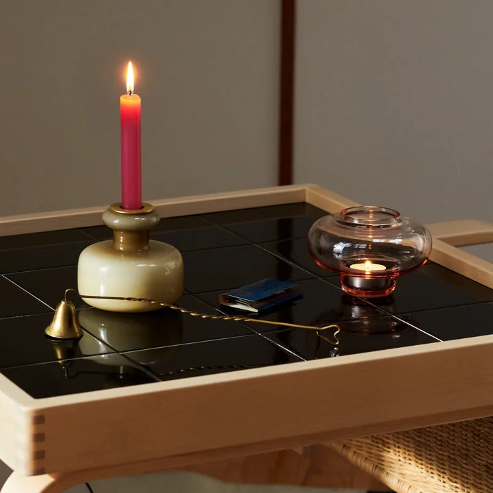 Fyr candle holder, coral by Marimekko