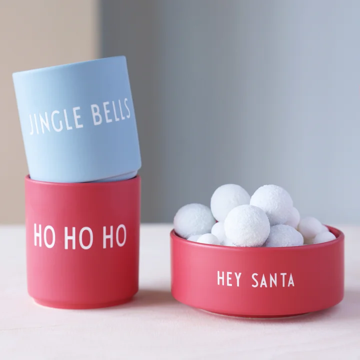 Snack Bowl - Hey Santa, faded rose from Design Letters