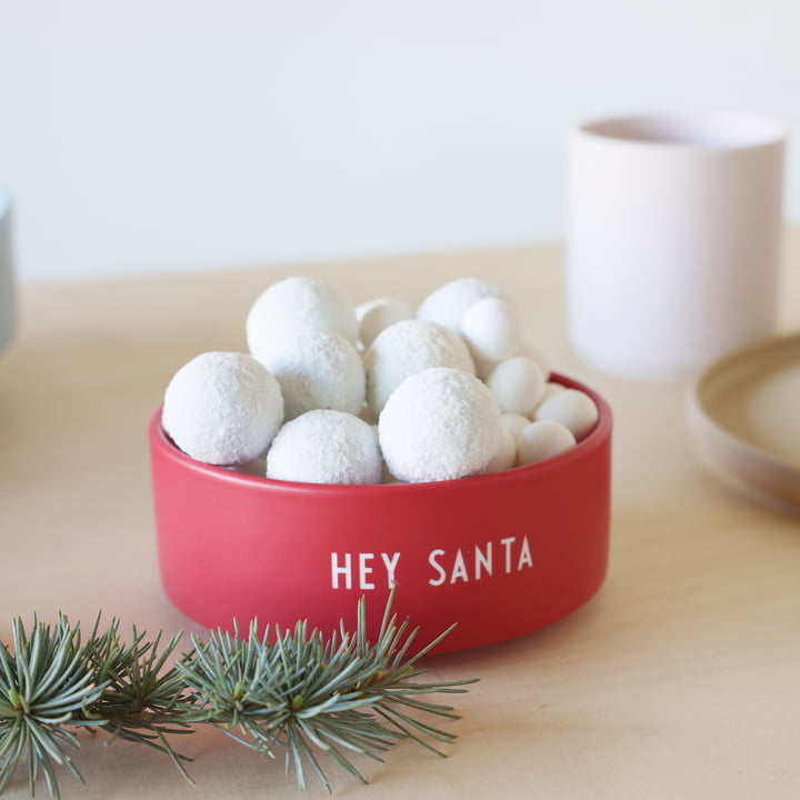 Snack Bowl - Hey Santa, faded rose from Design Letters