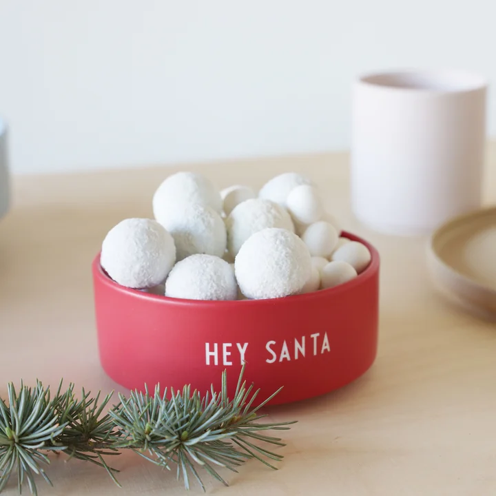 Snack Bowl - Hey Santa, faded rose from Design Letters
