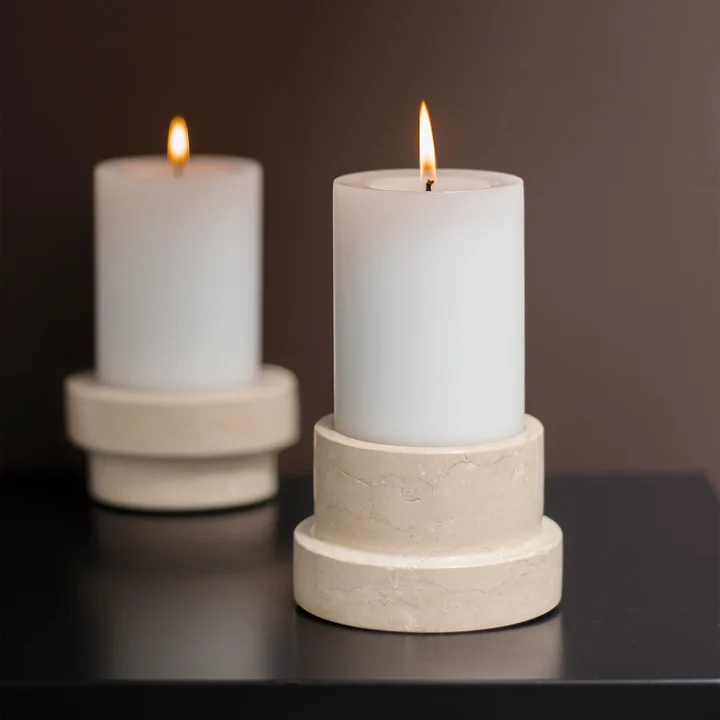 Marble Candlestick from Mette Ditmer in the finish sand
