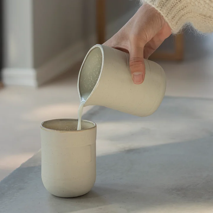 Sand Grain Mug and pitcher from Mette Ditmer