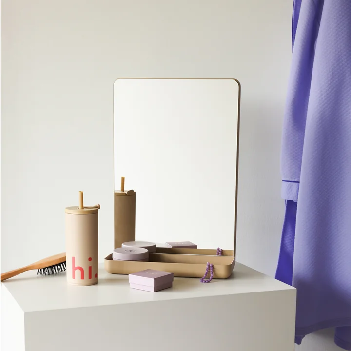 Design Letters Hanging Or Standing Mirror With Shelf A1