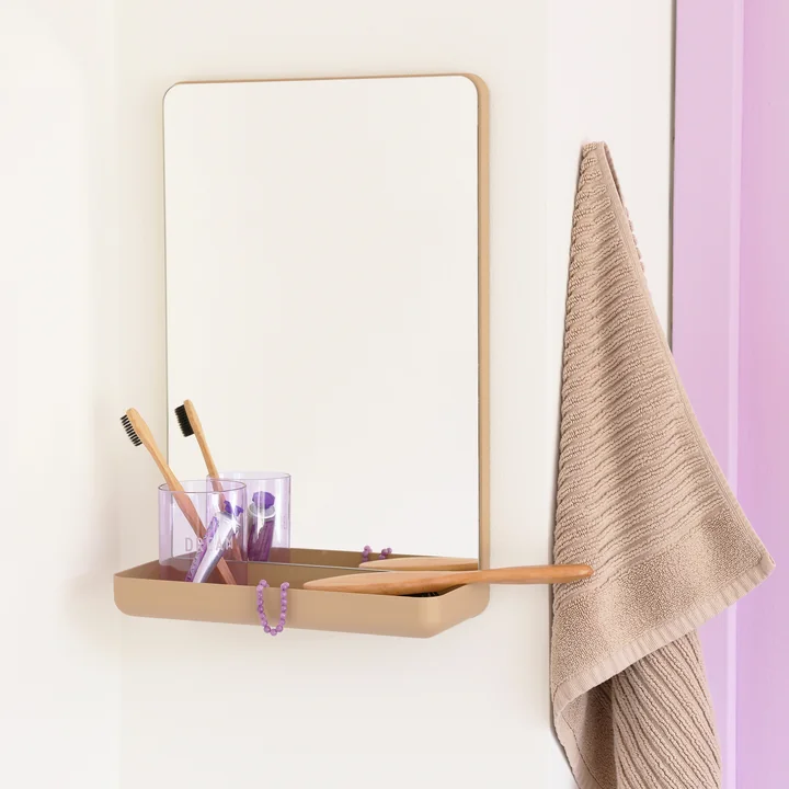 Design Letters Hanging Or Standing Mirror With Shelf A2