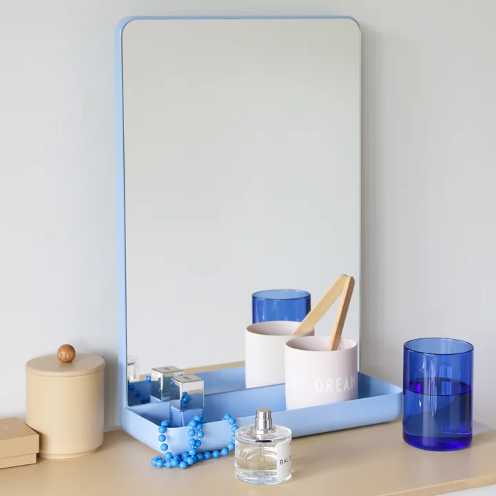 Design Letters Hanging Or Standing Mirror With Shelf A3