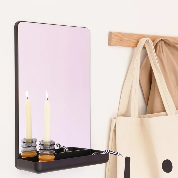 Design Letters Hanging Or Standing Mirror With Shelf A4