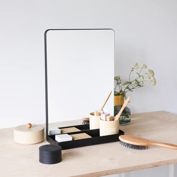 Design Letters Hanging Or Standing Mirror With Shelf A5