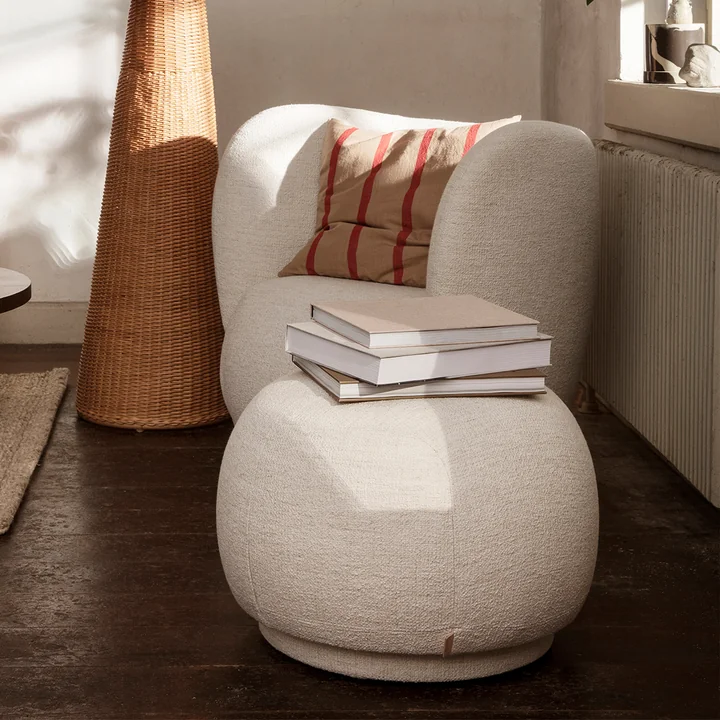 Rico Lounge Chair Wool Bouclé off-white by Ferm Living