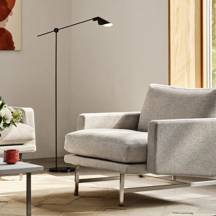 MS011 floor lamp from Fritz Hansen in the finish black PVD