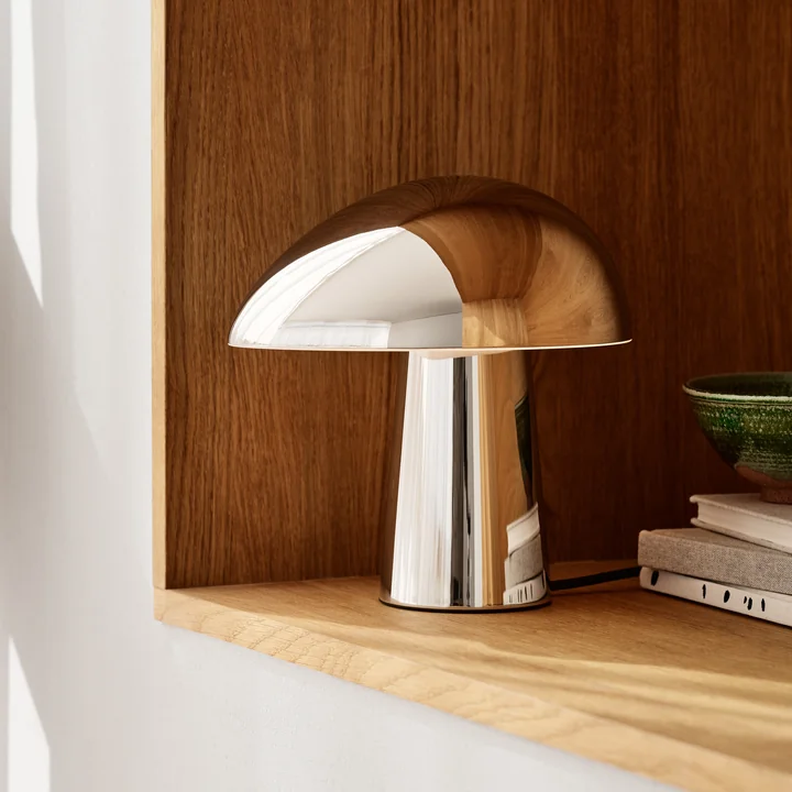 Night Owl Table lamp from Fritz Hansen in the color stainless steel polished