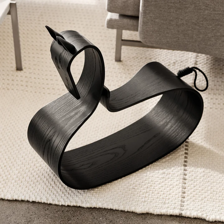 Rocking horse from Fritz Hansen in the version ash black