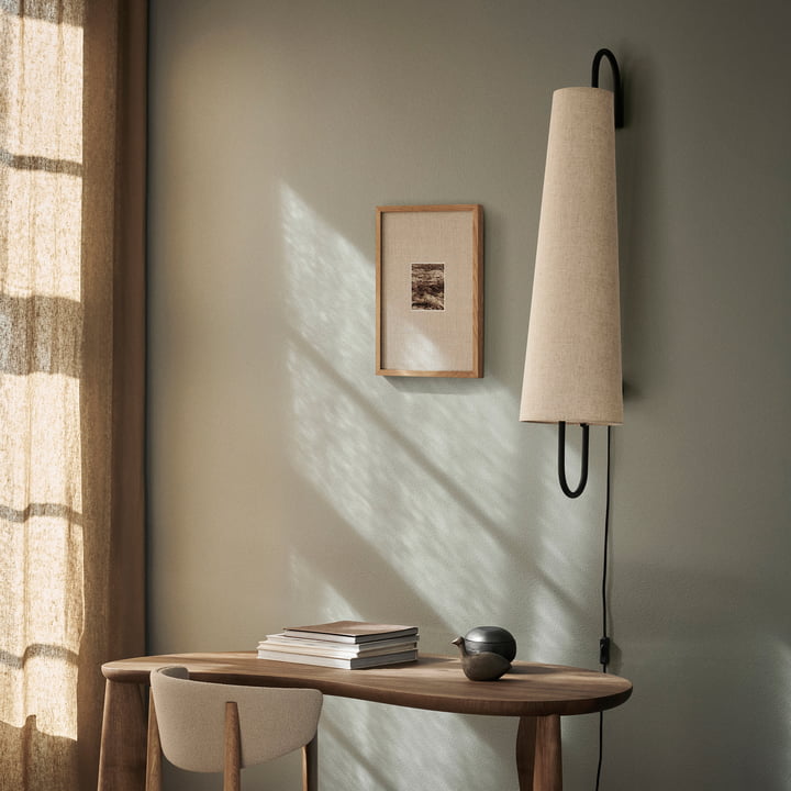 Ancora Wall lamp 100, black / nature by ferm Living