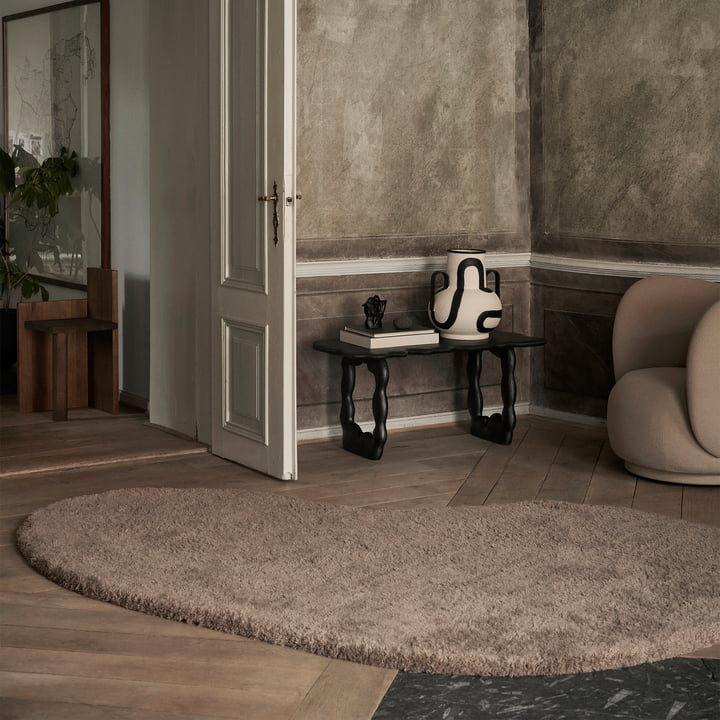 Forma Wool rug L, ash brown by ferm Living