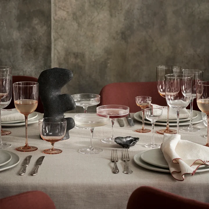 Host Glasses, clear and blush from Ferm Living