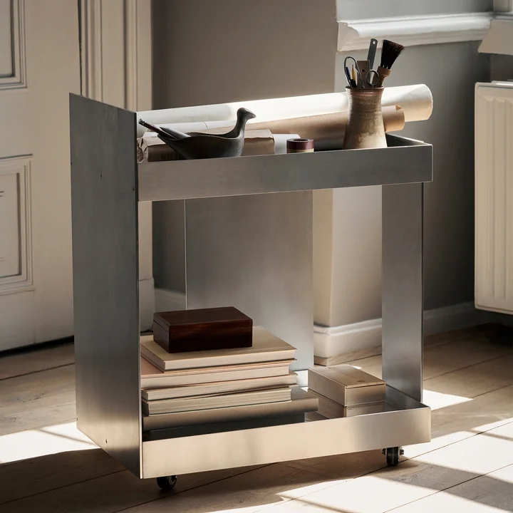 Lager Trolley, aluminum from Ferm Living