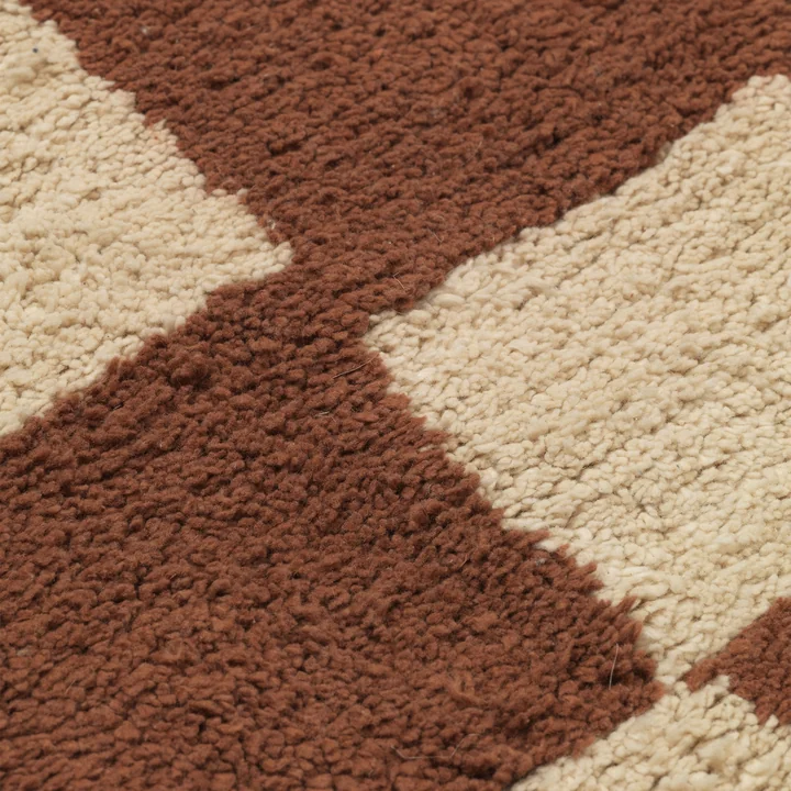 Ferm Living - Mara Carpet washable, rust / warm sand