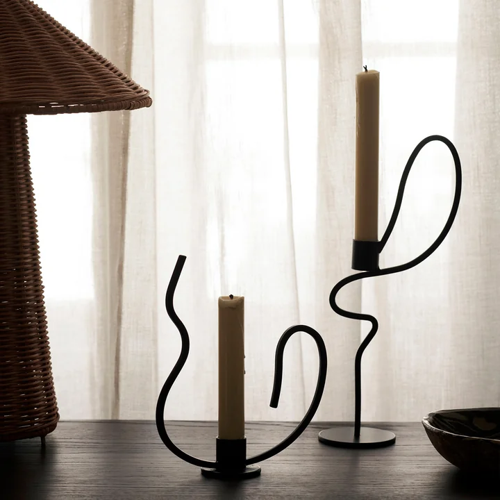 Valse Candlestick, black from Ferm Living
