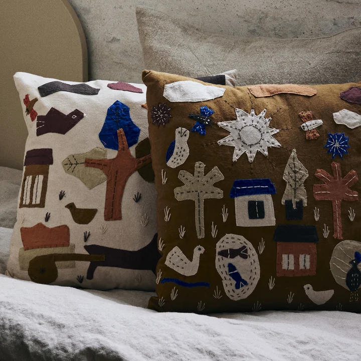 Ferm Living - Village Cushion, 40 x 40 cm