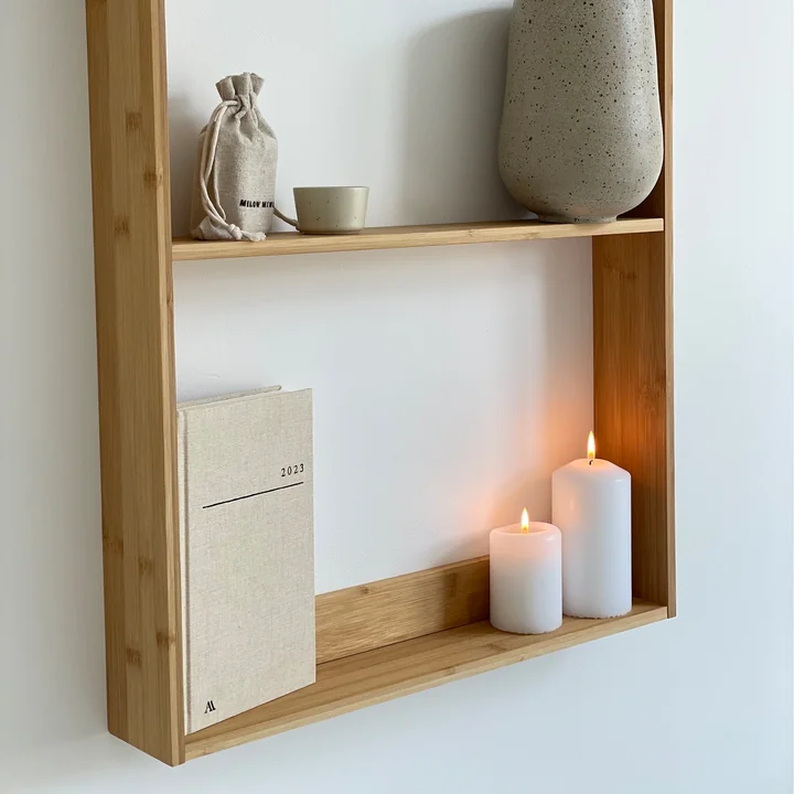 We Do Wood - Foursquare Wall Shelf, Bamboo (Exclusive Edition)