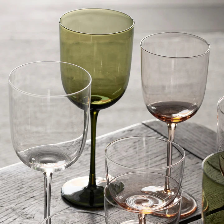 Ferm Living - Host Red wine glass, moss green