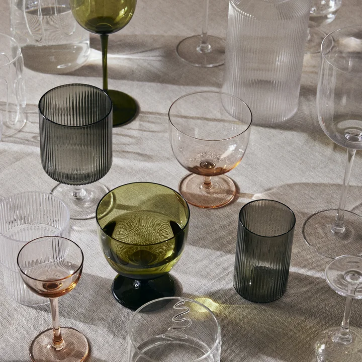 Ferm Living - Host Water glass, moss green
