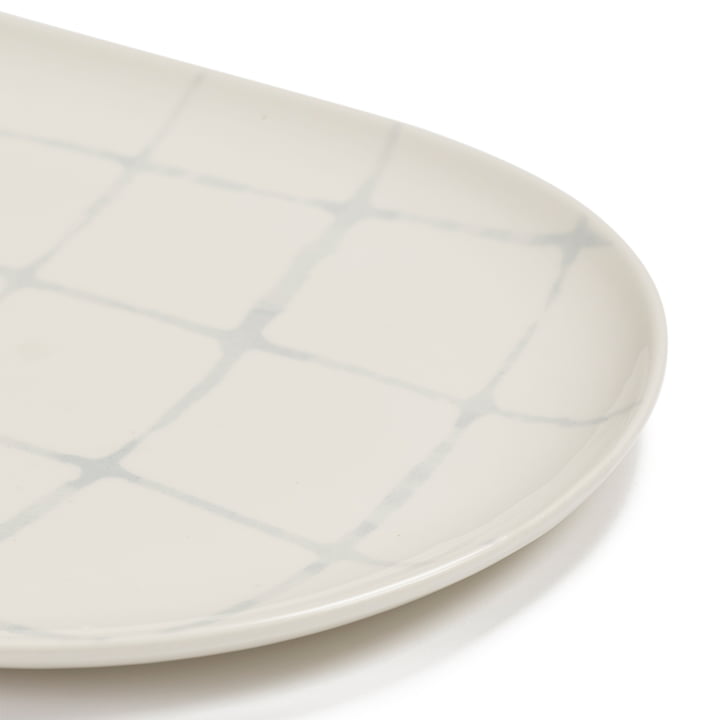 Serax - Zuma Serving platter by Kelly Wearstler, 46 x 27 cm, Salt / white