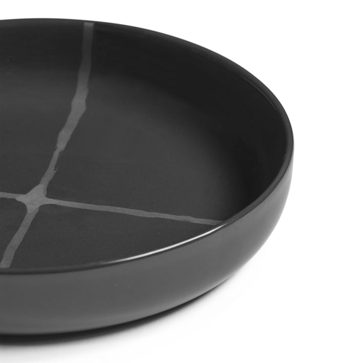 Zuma deep plate by Kelly Wearstler, Ø 20.5 cm, Pacific / gray by Serax