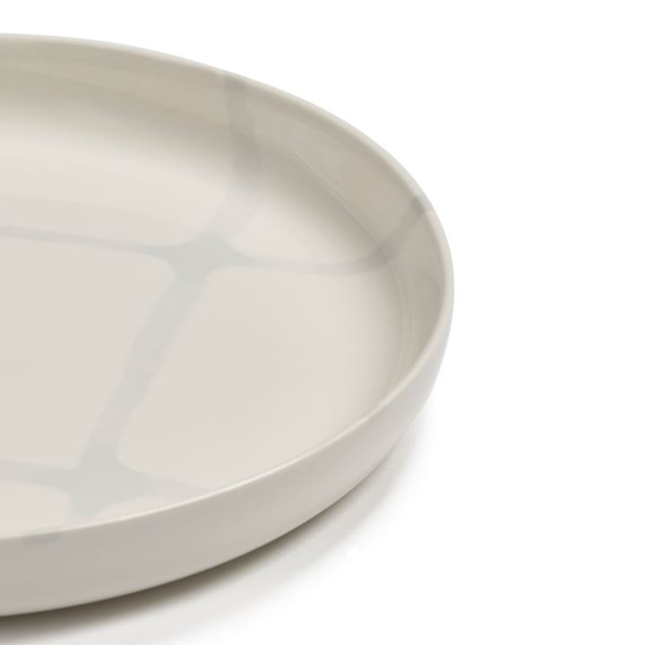 Zuma deep plate by Kelly Wearstler, Ø 25.5 cm, Salt / white by Serax