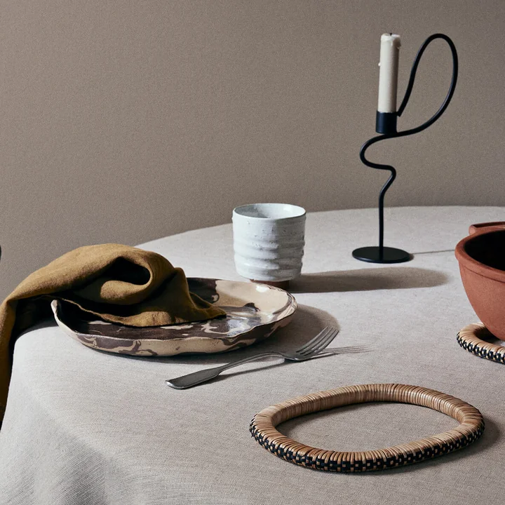 Ryu Plate and bowl from Ferm Living