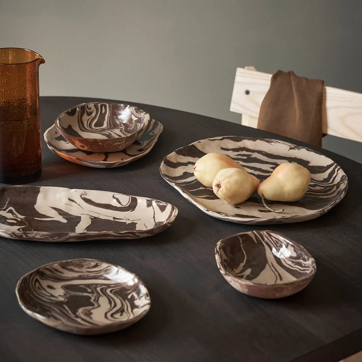Ryu Plate and bowl from Ferm Living