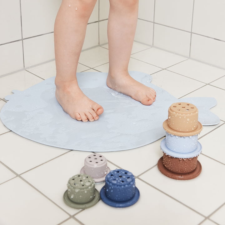 OYOY - Anti-slip bath mat, Little Finn, ice blue