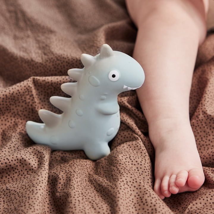 OYOY - Teething animal Dino, Theo, pale mint