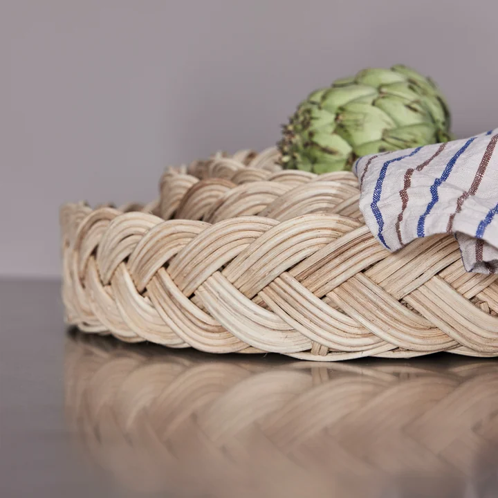 OYOY - Maru Tray, rattan natural