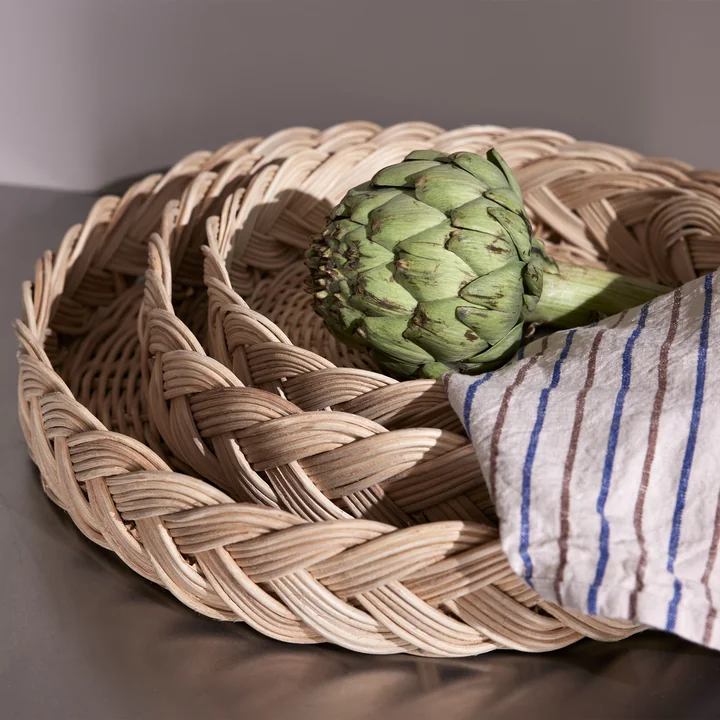 OYOY - Maru Tray, rattan natural