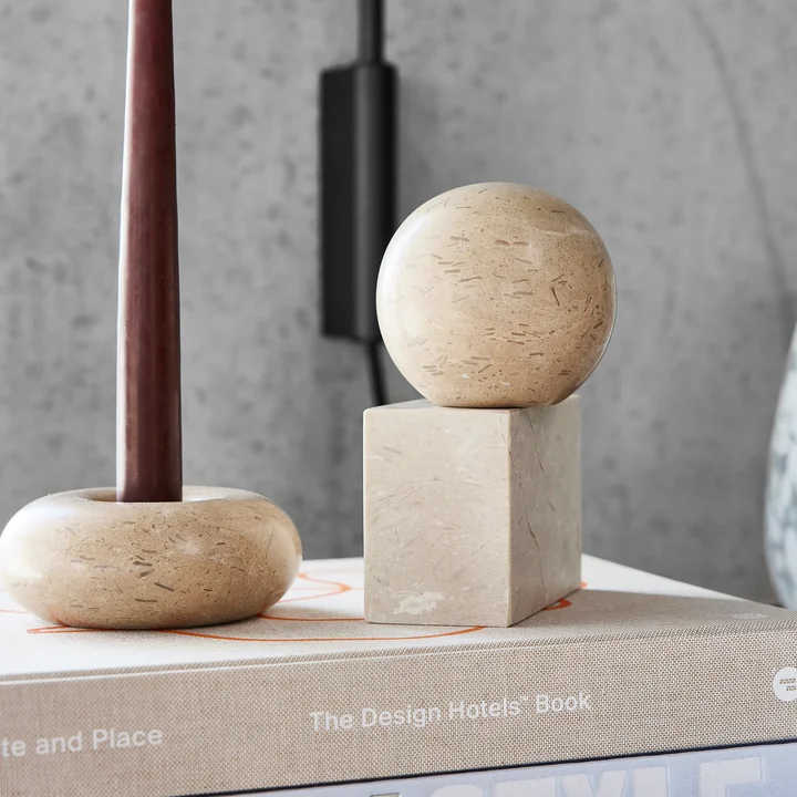 OYOY - Savi Marble bookend, beige