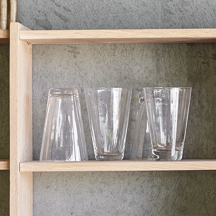 OYOY - Yuka Groove Drinking glass, clear