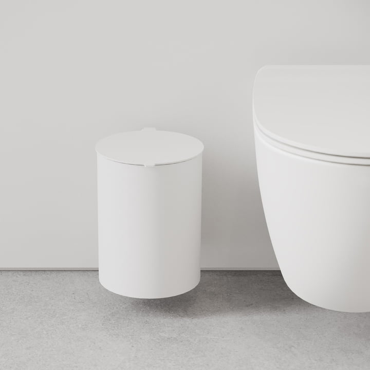 Bathroom trash can, white from Nichba Design