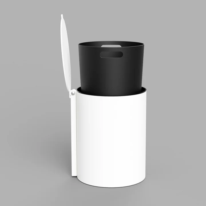 Bathroom trash can, white from Nichba Design