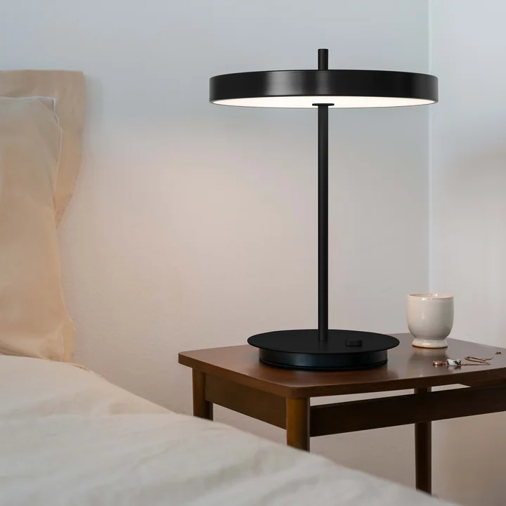 Asteria Move LED Table lamp V2, H 30.6 cm, black / black (special edition) by Umage